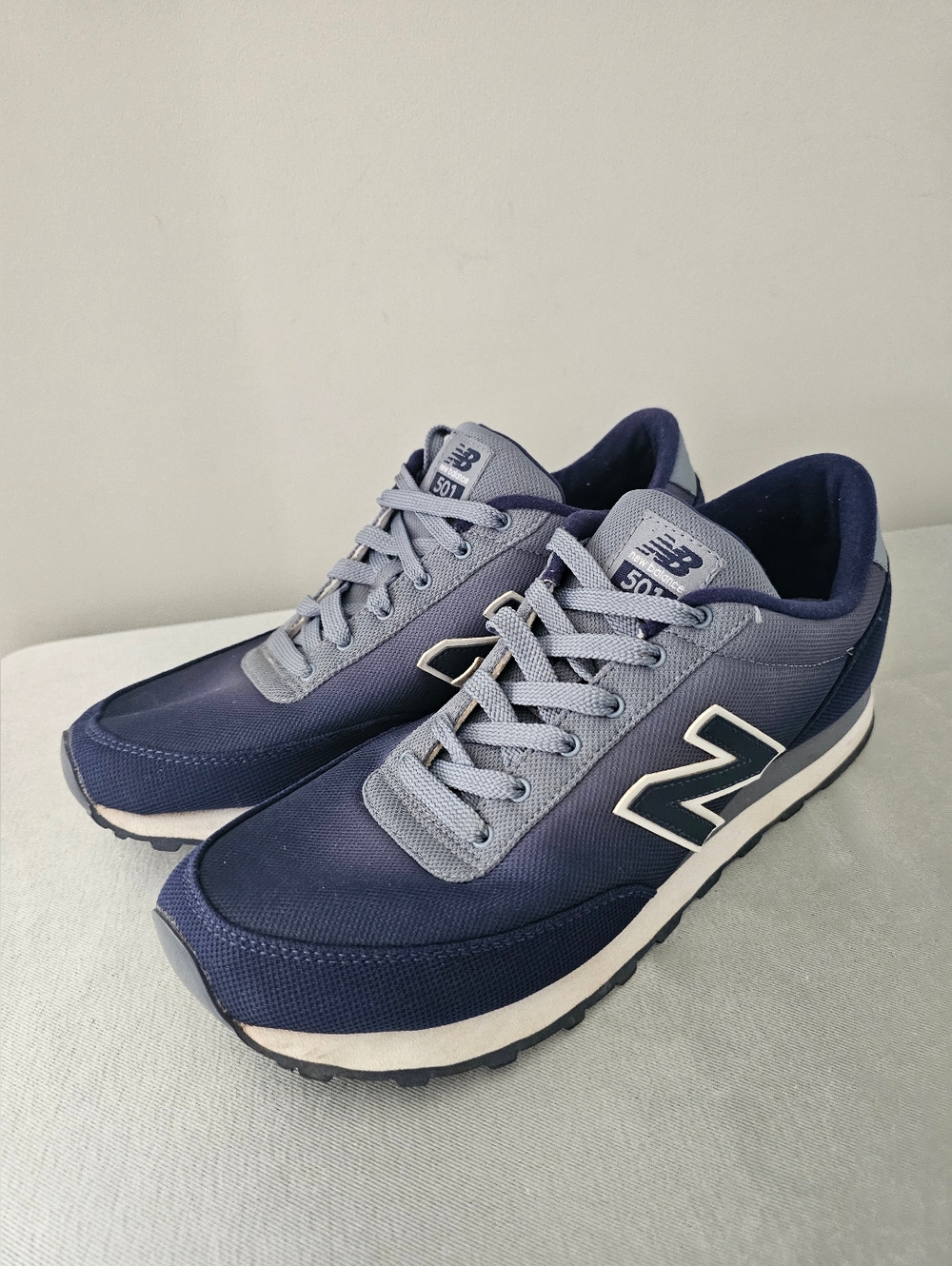 NEW BALANCE 501 Mens Navy Blue Classic Running Shoes, Sneakers